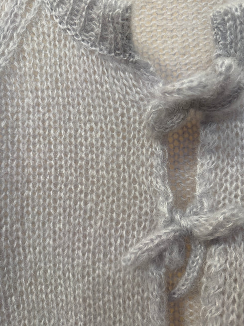 The Bowie Cardigan Light Grey