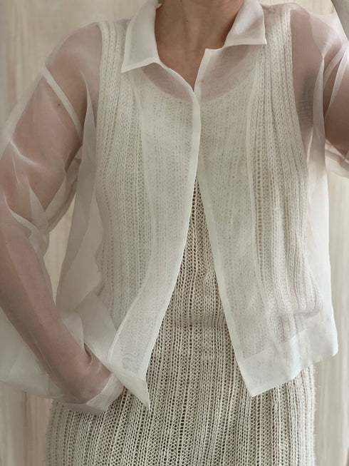 CLARA Eri Silk Organza Jacket