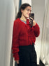 The Bowie Cardigan Tomato